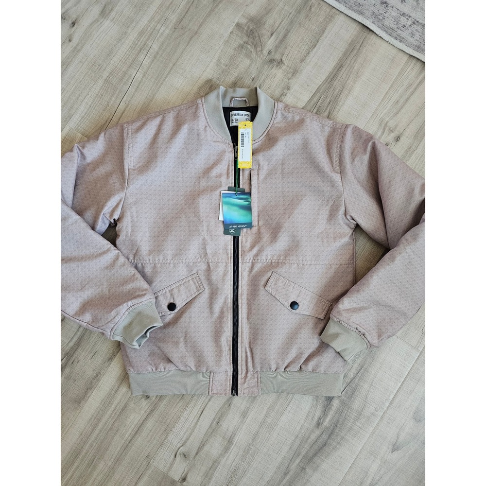 Sovereign Code Boys Pilot Bomber Jacket Tan Herringbone Size 18/20 XL New